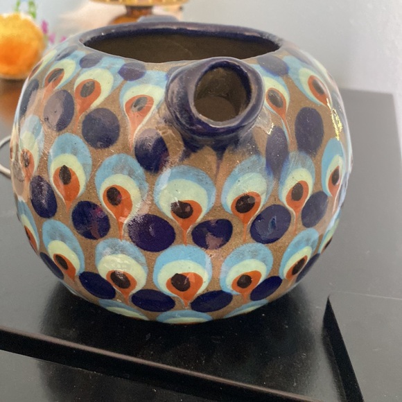 vintage handmade earthenware art pottery Teapot - Picture 3 of 3